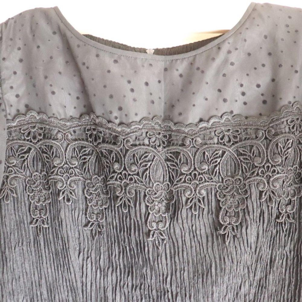 Vintage Leslie Fay Dress Black Size 10 - Picture 3 of 6